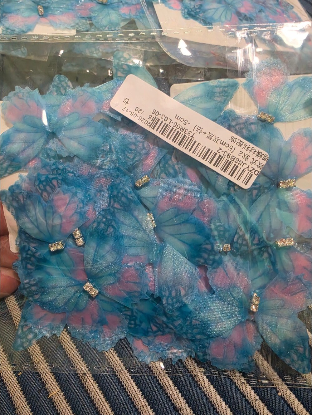 8 Packs Of Butterflies With Rhinestones